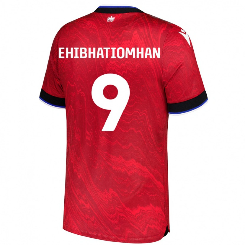 Danxen Kinderen Kelvin Ehibhatiomhan #9 Rood Zwart Uitshirt Uittenue 2024/25 T-Shirt