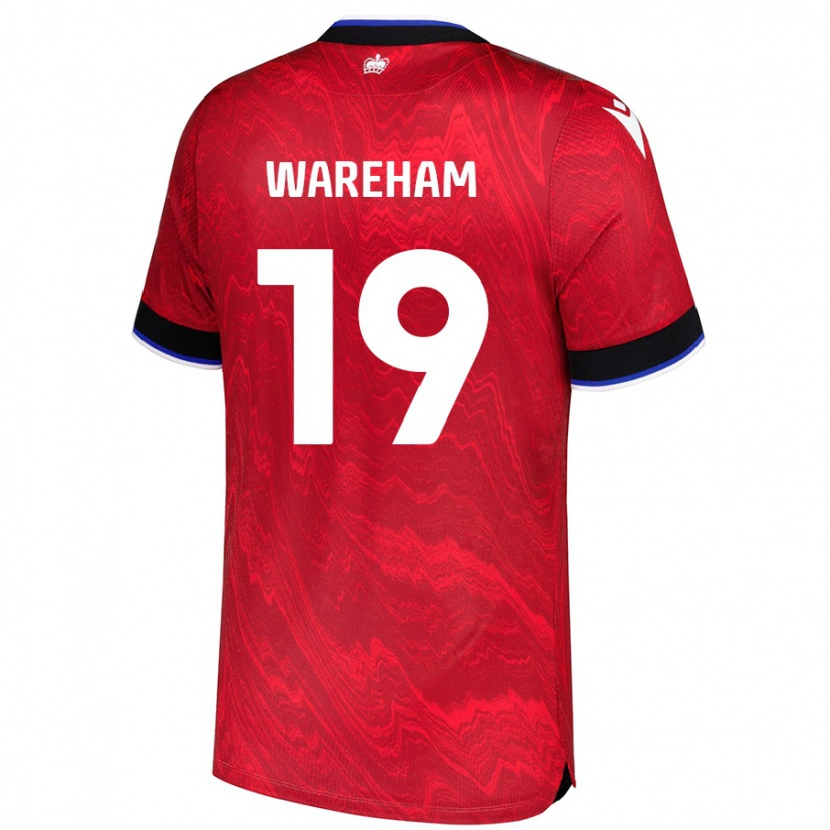 Danxen Kinderen Jayden Wareham #19 Rood Zwart Uitshirt Uittenue 2024/25 T-Shirt