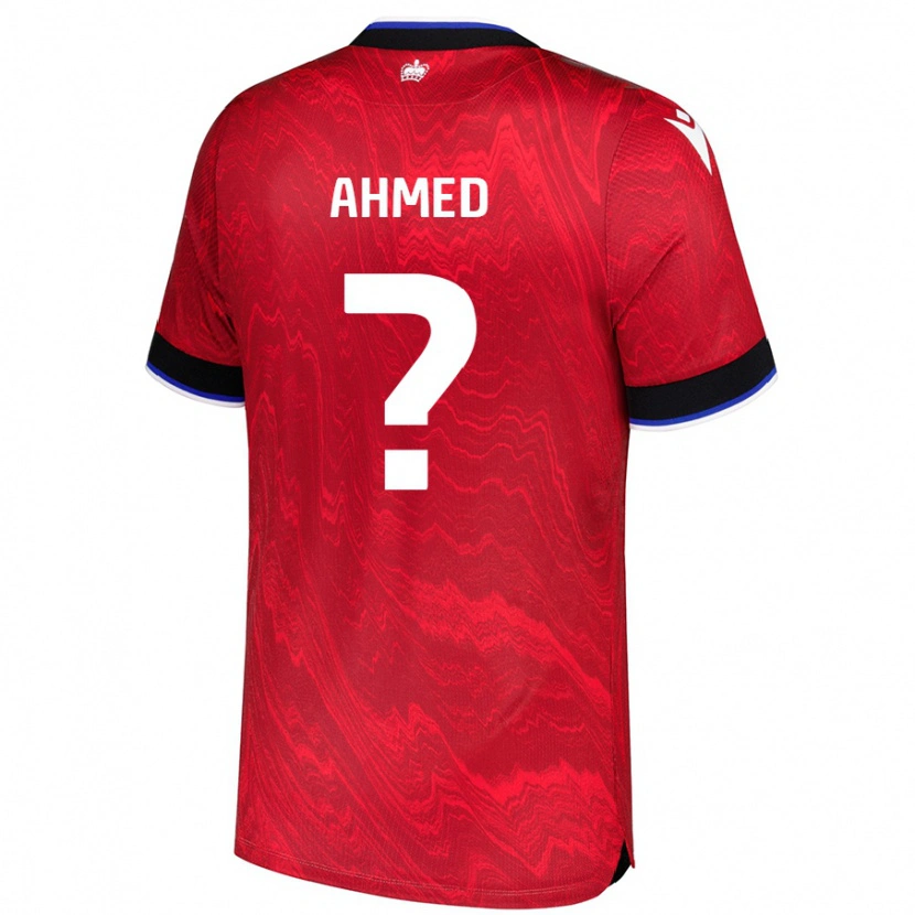 Danxen Kinderen Ashqar Ahmed #0 Rood Zwart Uitshirt Uittenue 2024/25 T-Shirt