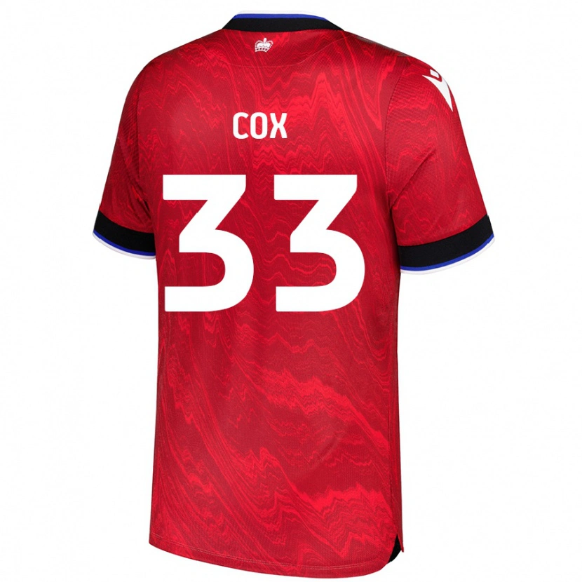 Danxen Kinderen Bella Cox #33 Rood Zwart Uitshirt Uittenue 2024/25 T-Shirt