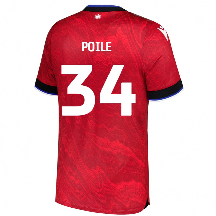 Danxen Kinderen Imogen Poile #34 Rood Zwart Uitshirt Uittenue 2024/25 T-Shirt