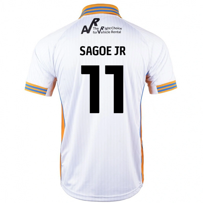 Danxen Kinderen Charles Sagoe Jr #11 Wit Uitshirt Uittenue 2024/25 T-Shirt