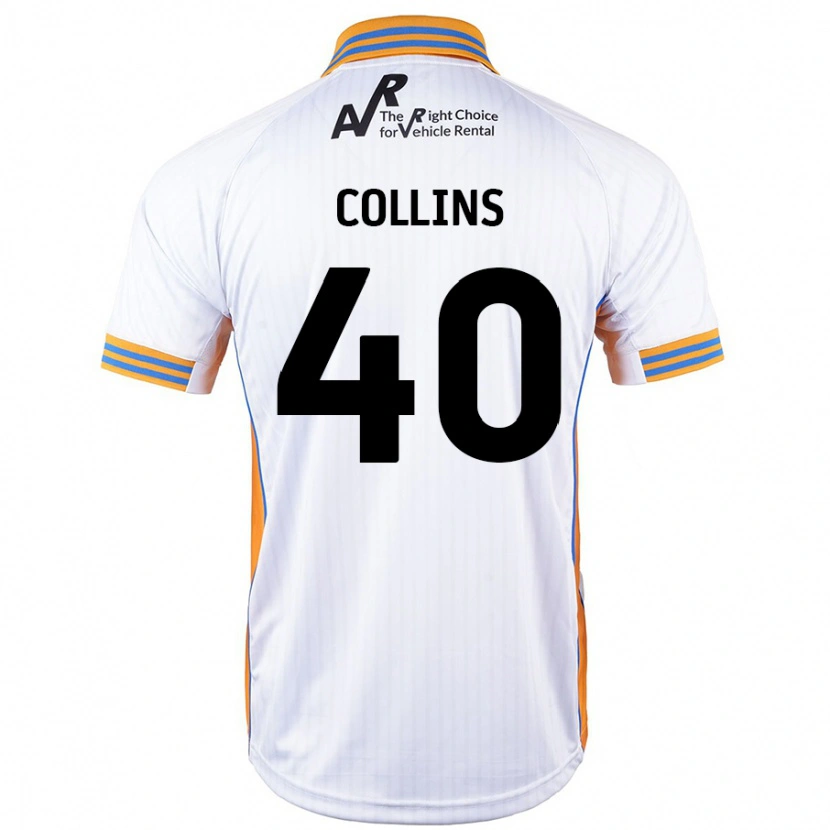 Danxen Kinderen Jude Collins #40 Wit Uitshirt Uittenue 2024/25 T-Shirt