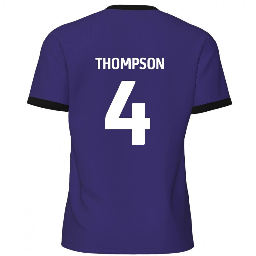 Danxen Kinderen Nathan Thompson #4 Paars Uitshirt Uittenue 2024/25 T-Shirt