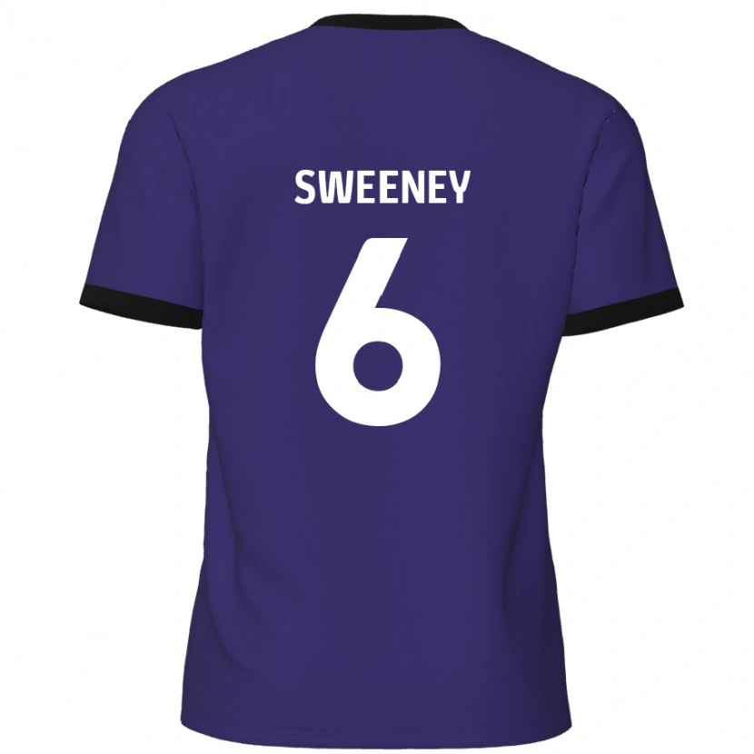 Danxen Kinderen Dan Sweeney #6 Paars Uitshirt Uittenue 2024/25 T-Shirt