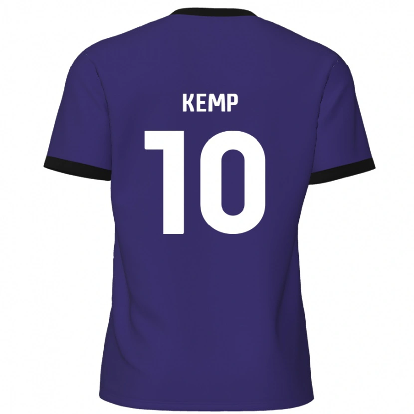 Danxen Kinderen Dan Kemp #10 Paars Uitshirt Uittenue 2024/25 T-Shirt