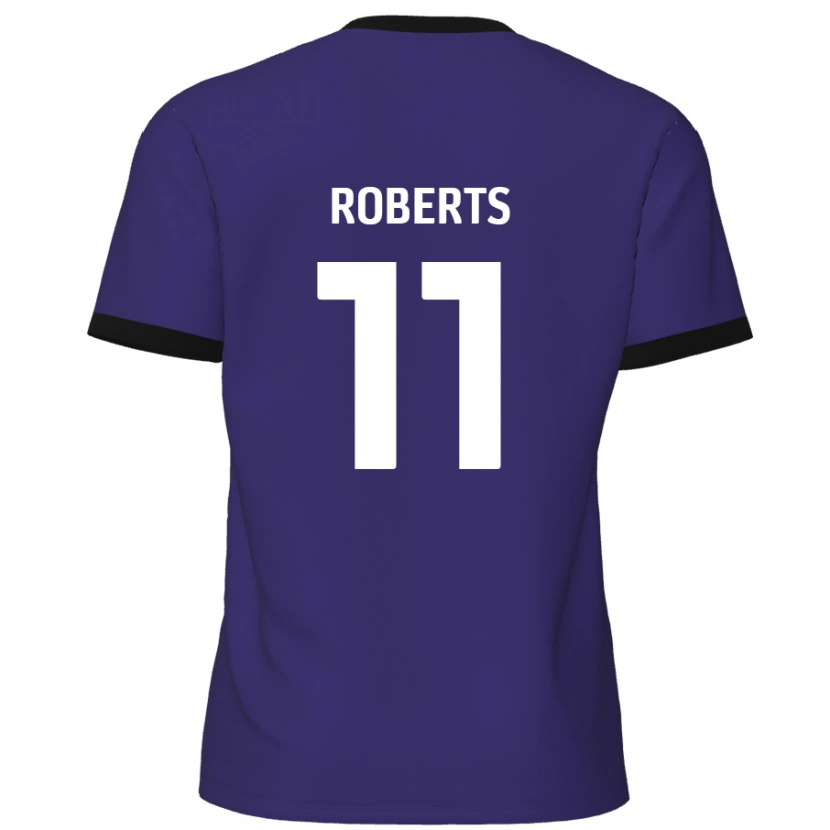 Danxen Kinderen Jordan Roberts #11 Paars Uitshirt Uittenue 2024/25 T-Shirt