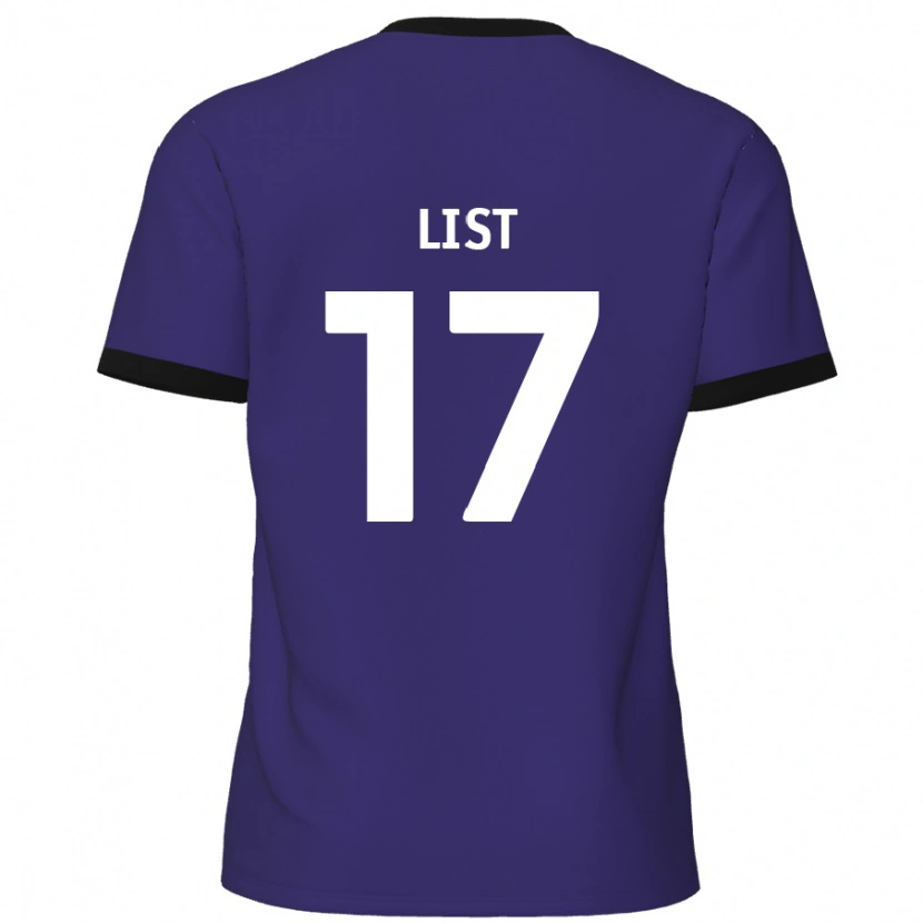 Danxen Kinderen Elliott List #17 Paars Uitshirt Uittenue 2024/25 T-Shirt