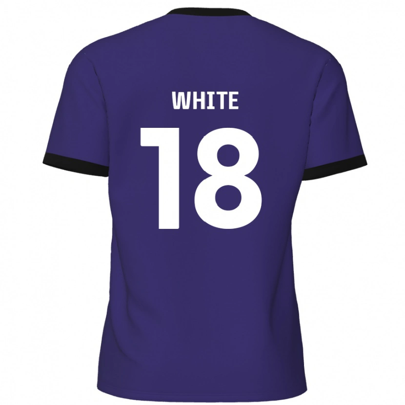 Danxen Kinderen Harvey White #18 Paars Uitshirt Uittenue 2024/25 T-Shirt