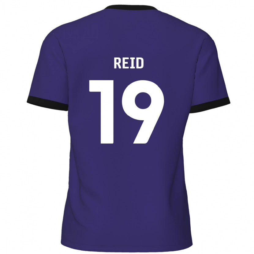 Danxen Kinderen Jamie Reid #19 Paars Uitshirt Uittenue 2024/25 T-Shirt