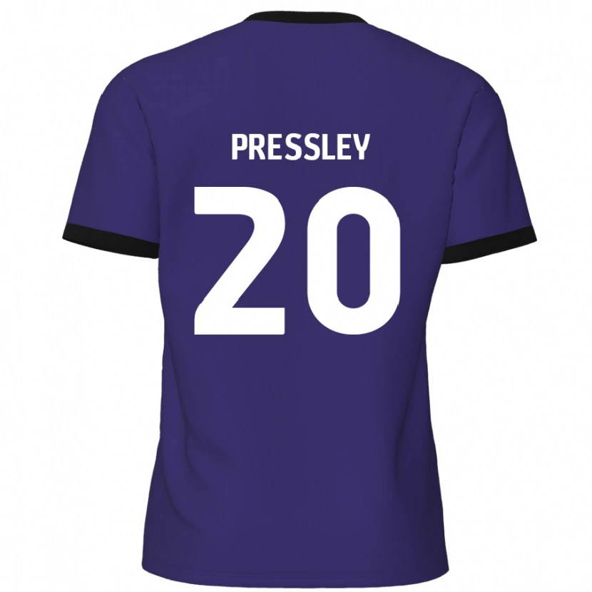 Danxen Kinderen Aaron Pressley #20 Paars Uitshirt Uittenue 2024/25 T-Shirt