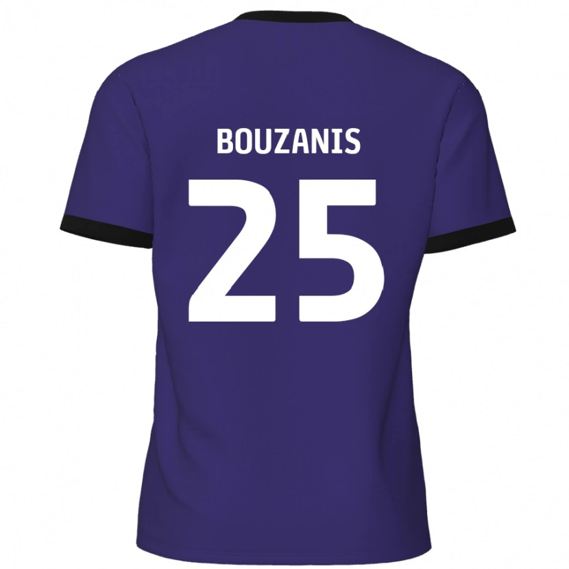 Danxen Kinderen Dean Bouzanis #25 Paars Uitshirt Uittenue 2024/25 T-Shirt