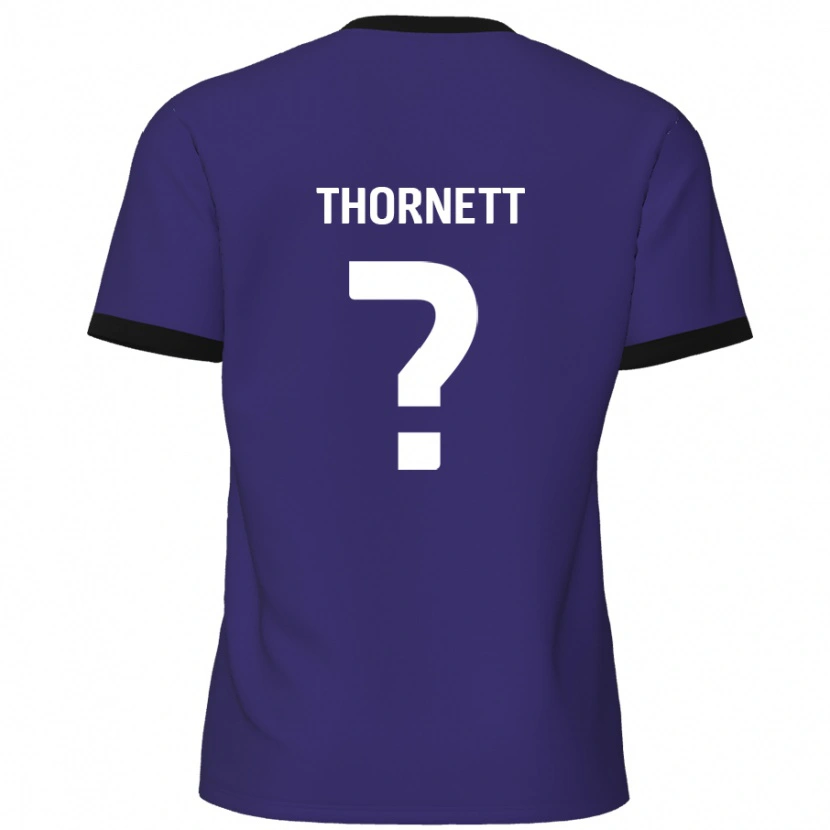 Danxen Kinderen Alfie Thornett #0 Paars Uitshirt Uittenue 2024/25 T-Shirt