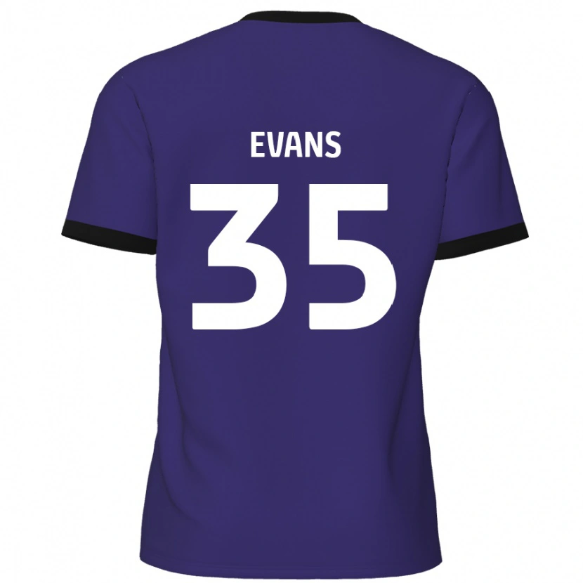 Danxen Kinderen Makise Evans #35 Paars Uitshirt Uittenue 2024/25 T-Shirt