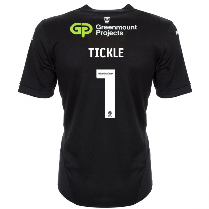 Danxen Kinderen Sam Tickle #1 Zwart Uitshirt Uittenue 2024/25 T-Shirt