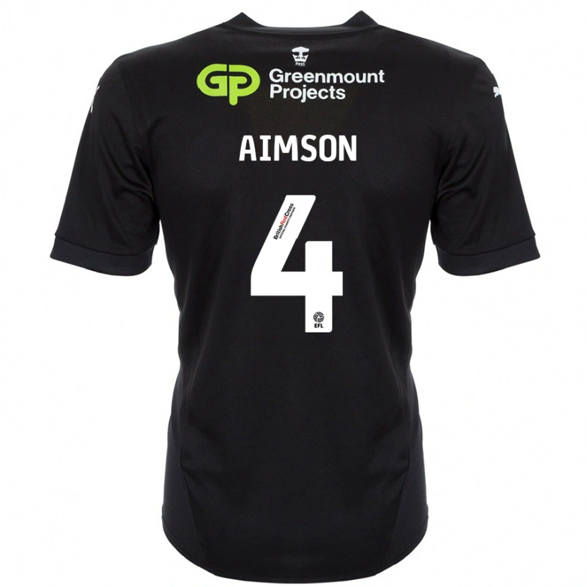 Danxen Kinderen Will Aimson #4 Zwart Uitshirt Uittenue 2024/25 T-Shirt