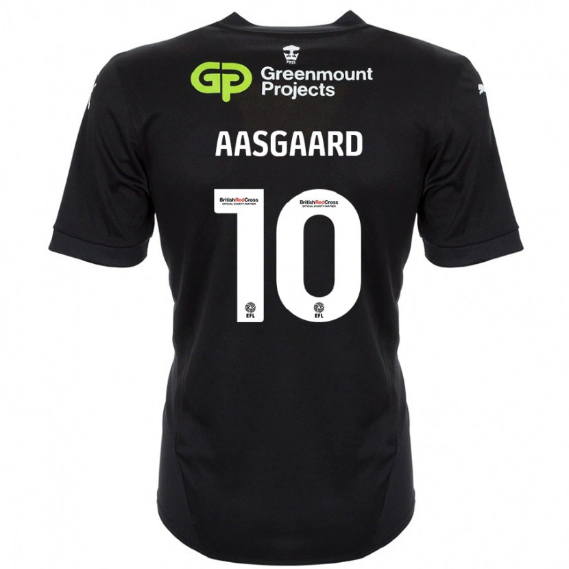 Danxen Kinderen Thelo Aasgaard #10 Zwart Uitshirt Uittenue 2024/25 T-Shirt