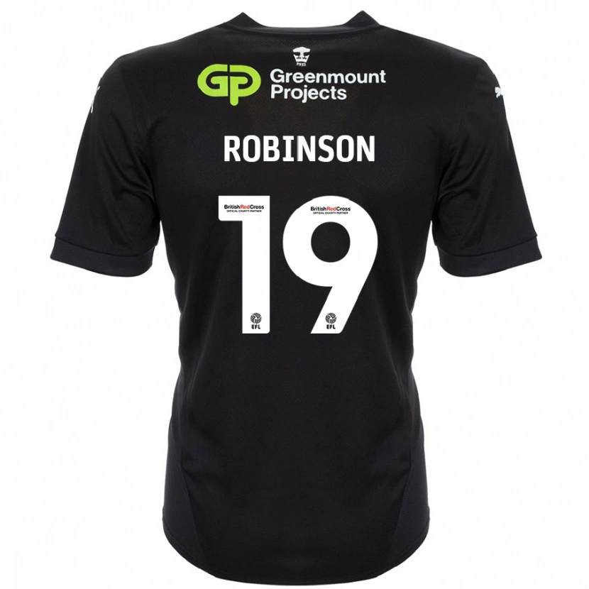 Danxen Kinderen Luke Robinson #19 Zwart Uitshirt Uittenue 2024/25 T-Shirt