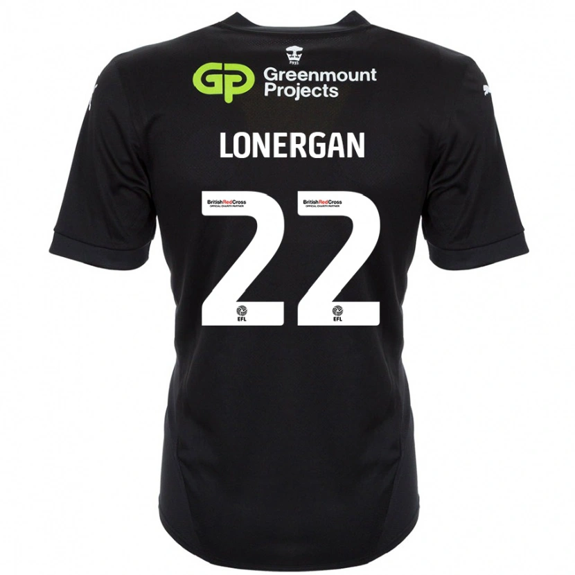 Danxen Kinderen Andy Lonergan #22 Zwart Uitshirt Uittenue 2024/25 T-Shirt