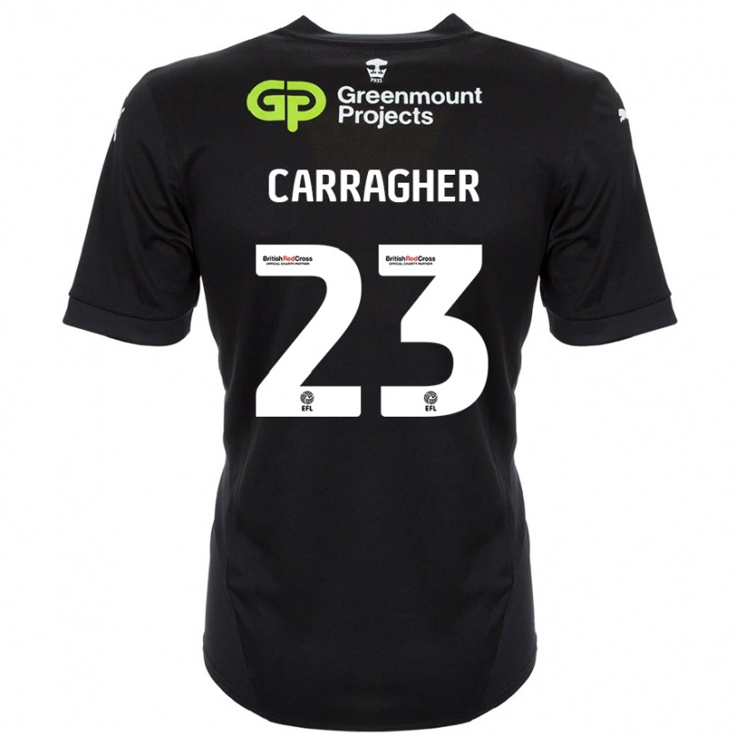 Danxen Kinderen James Carragher #23 Zwart Uitshirt Uittenue 2024/25 T-Shirt