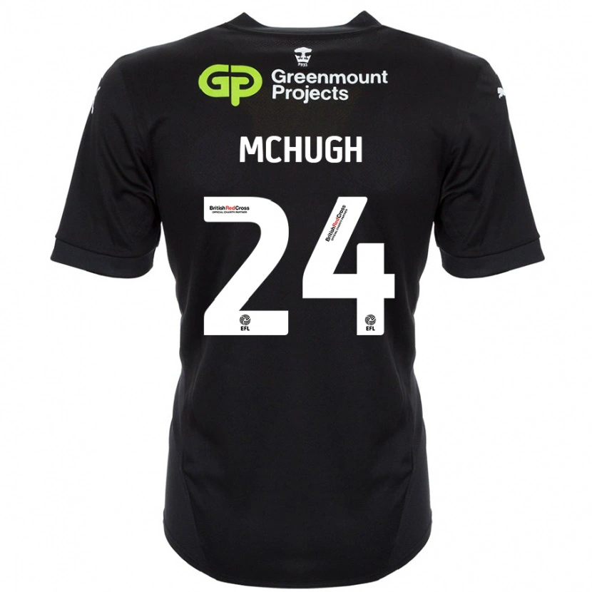 Danxen Kinderen Harry Mchugh #24 Zwart Uitshirt Uittenue 2024/25 T-Shirt