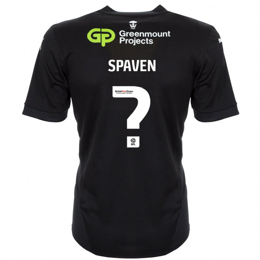 Danxen Kinderen Jake Spaven #0 Zwart Uitshirt Uittenue 2024/25 T-Shirt