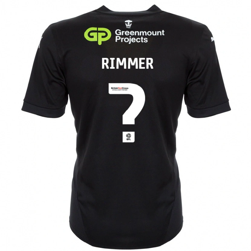 Danxen Kinderen Harry Rimmer #0 Zwart Uitshirt Uittenue 2024/25 T-Shirt