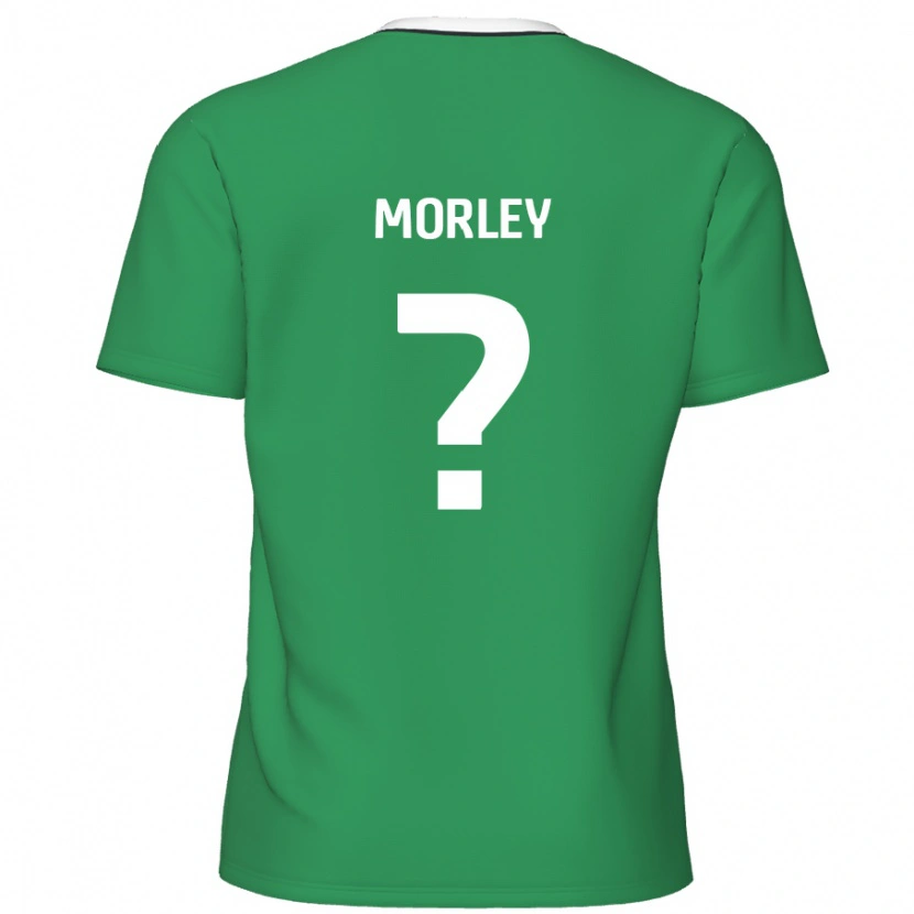 Danxen Kinderen Aaron Morley #0 Groen Witte Strepen Uitshirt Uittenue 2024/25 T-Shirt