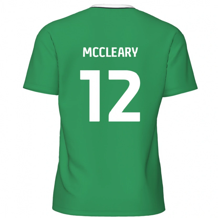 Danxen Kinderen Garath Mccleary #12 Groen Witte Strepen Uitshirt Uittenue 2024/25 T-Shirt