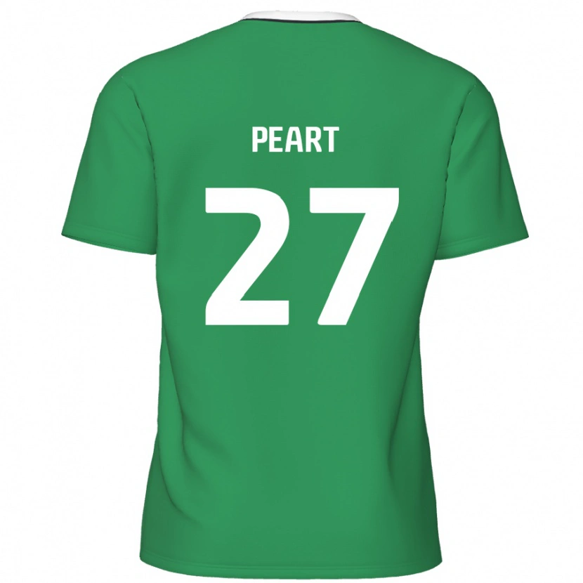 Danxen Kinderen Brody Peart #27 Groen Witte Strepen Uitshirt Uittenue 2024/25 T-Shirt