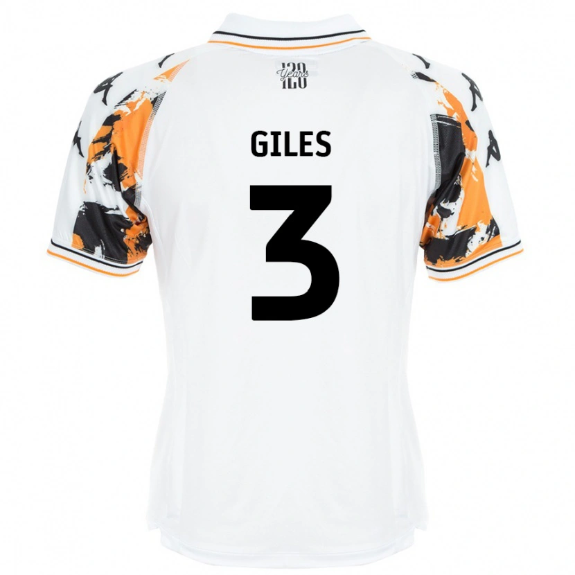 Danxen Kinderen Ryan Giles #3 Wit Uitshirt Uittenue 2024/25 T-Shirt