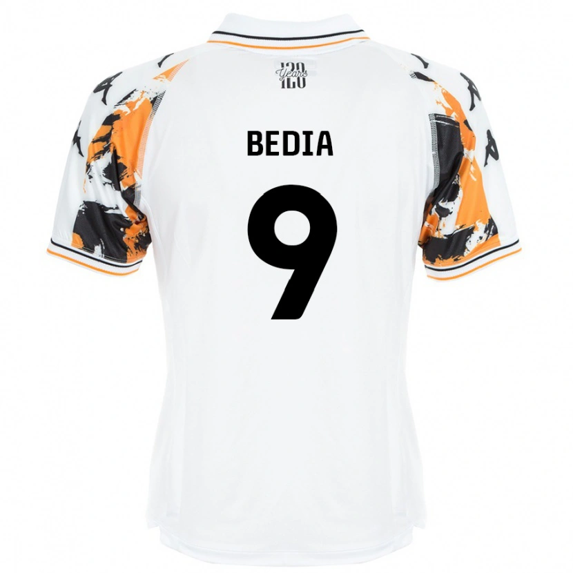 Danxen Kinderen Chris Bedia #9 Wit Uitshirt Uittenue 2024/25 T-Shirt