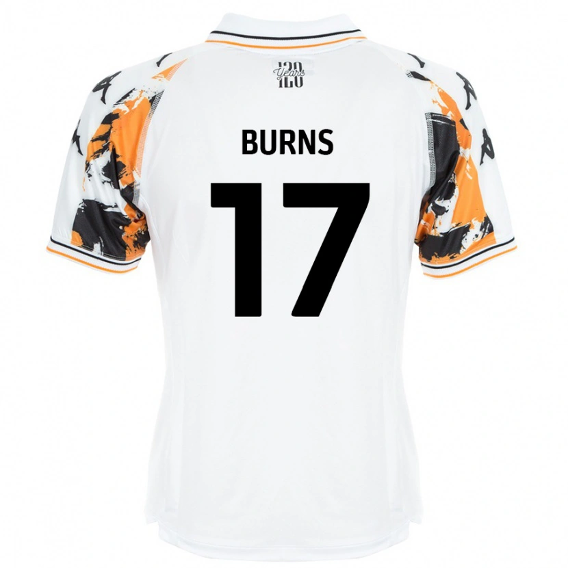 Danxen Kinderen Finley Burns #17 Wit Uitshirt Uittenue 2024/25 T-Shirt