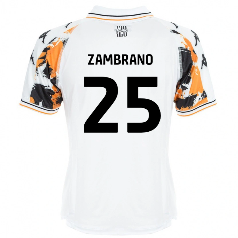 Danxen Kinderen Óscar Zambrano #25 Wit Uitshirt Uittenue 2024/25 T-Shirt