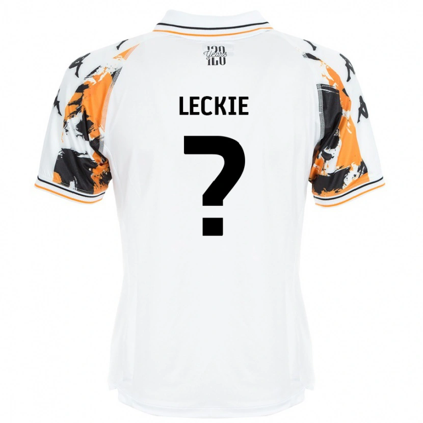 Danxen Kinderen Jack Leckie #0 Wit Uitshirt Uittenue 2024/25 T-Shirt