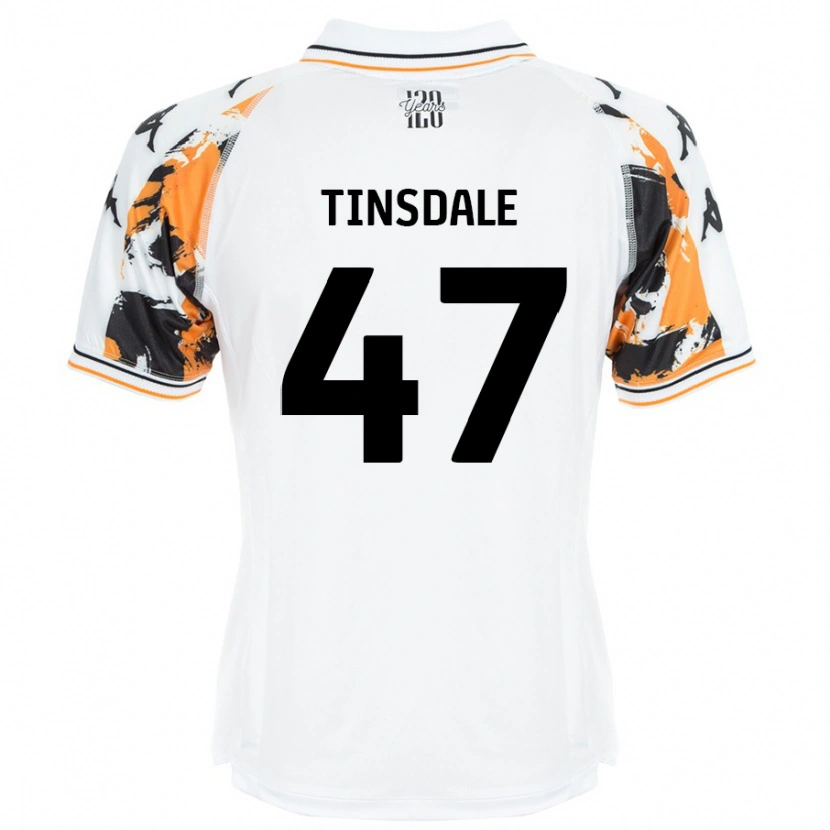 Danxen Kinderen Nathan Tinsdale #47 Wit Uitshirt Uittenue 2024/25 T-Shirt