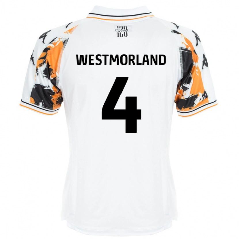 Danxen Kinderen Emma Westmorland #4 Wit Uitshirt Uittenue 2024/25 T-Shirt