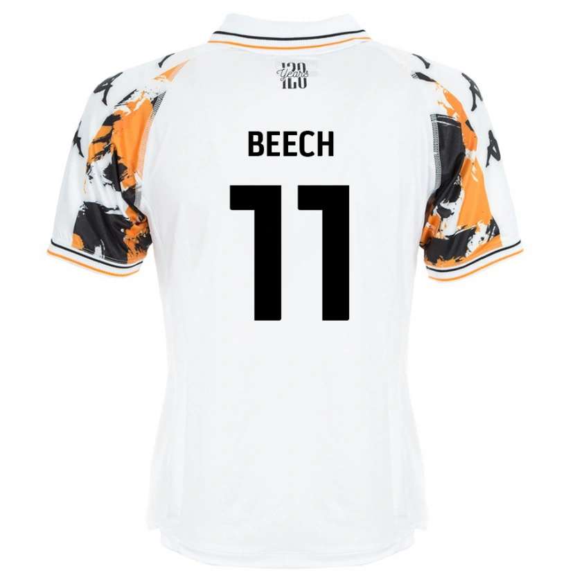 Danxen Kinderen Rebecca Beech #11 Wit Uitshirt Uittenue 2024/25 T-Shirt