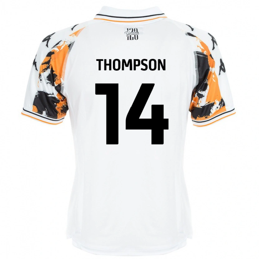 Danxen Kinderen Katie Thompson #14 Wit Uitshirt Uittenue 2024/25 T-Shirt