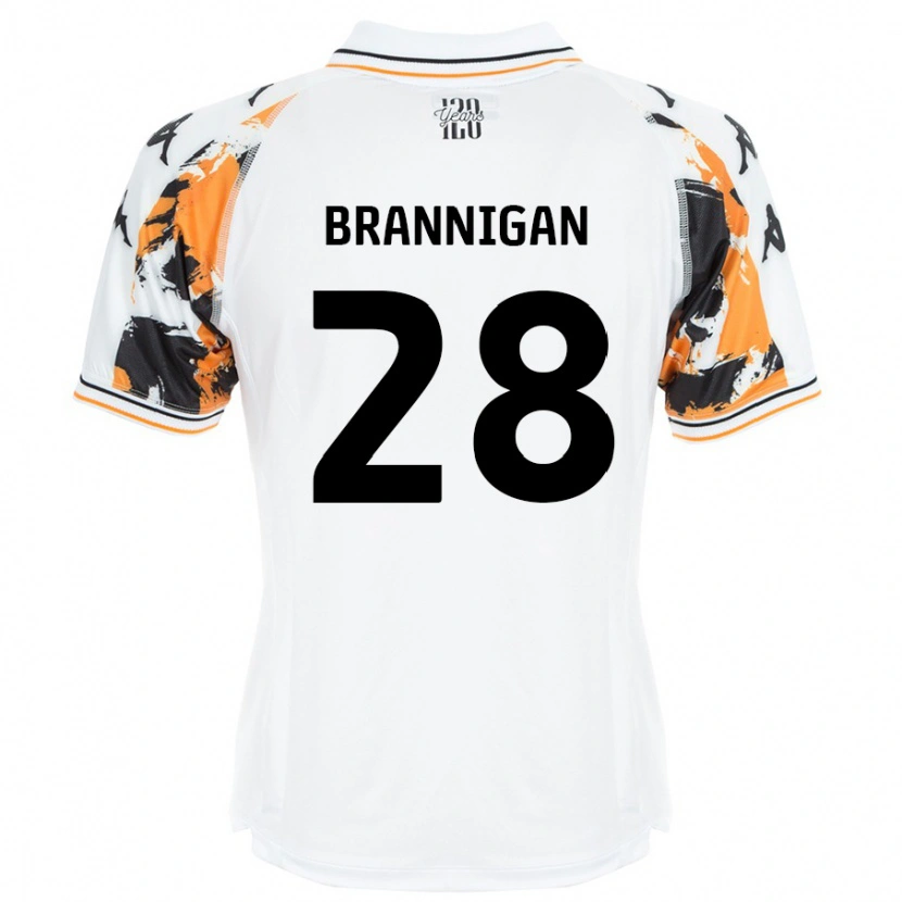 Danxen Kinderen Aoife Brannigan #28 Wit Uitshirt Uittenue 2024/25 T-Shirt