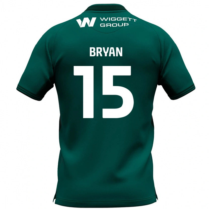 Danxen Kinderen Joe Bryan #15 Groen Uitshirt Uittenue 2024/25 T-Shirt