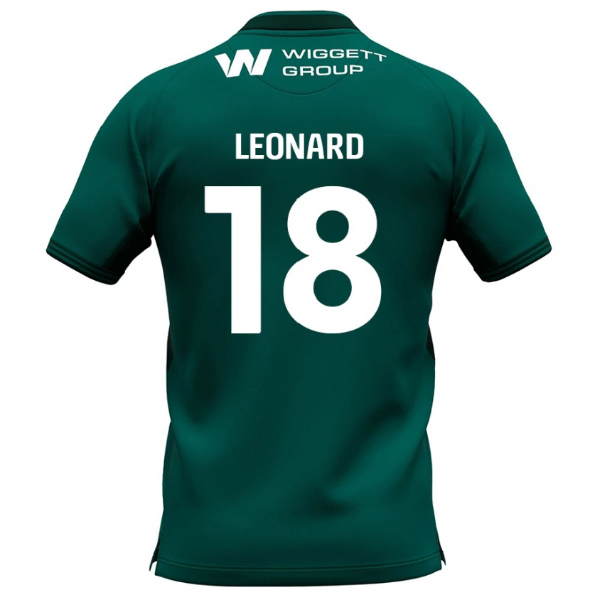 Danxen Kinderen Ryan Leonard #18 Groen Uitshirt Uittenue 2024/25 T-Shirt