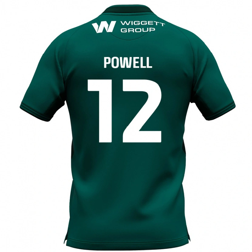 Danxen Kinderen Beth Powell #12 Groen Uitshirt Uittenue 2024/25 T-Shirt