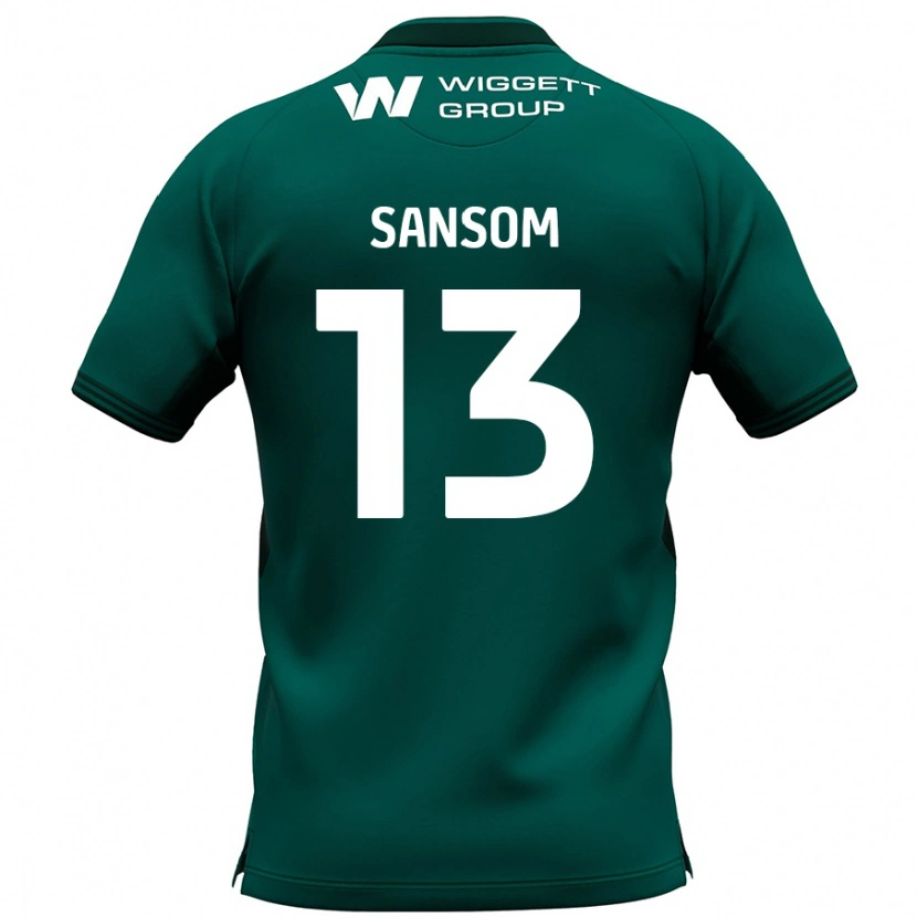 Danxen Kinderen Chloe Sansom #13 Groen Uitshirt Uittenue 2024/25 T-Shirt