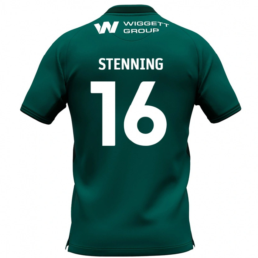 Danxen Kinderen Ellie Stenning #16 Groen Uitshirt Uittenue 2024/25 T-Shirt