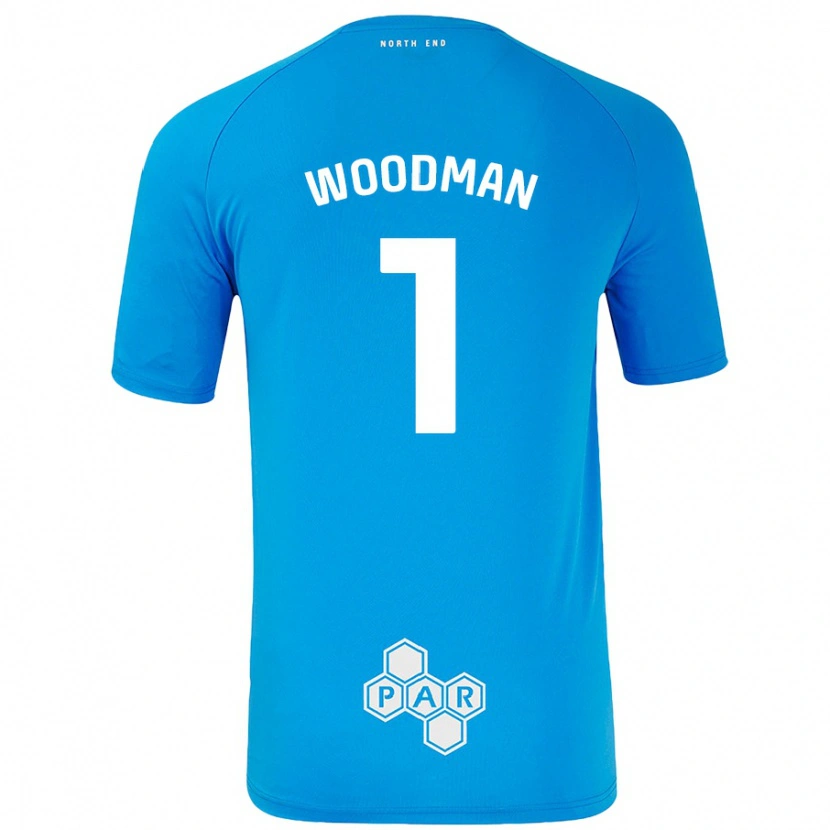 Danxen Kinderen Freddie Woodman #1 Hemelsblauw Uitshirt Uittenue 2024/25 T-Shirt