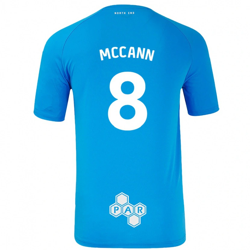 Danxen Kinderen Ali Mccann #8 Hemelsblauw Uitshirt Uittenue 2024/25 T-Shirt