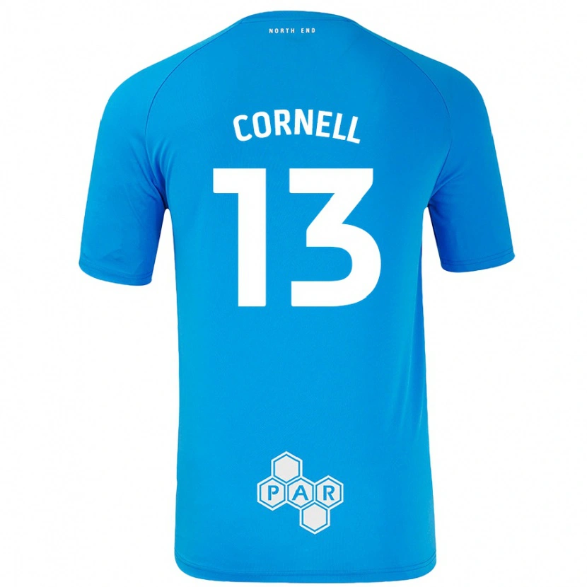 Danxen Kinderen David Cornell #13 Hemelsblauw Uitshirt Uittenue 2024/25 T-Shirt