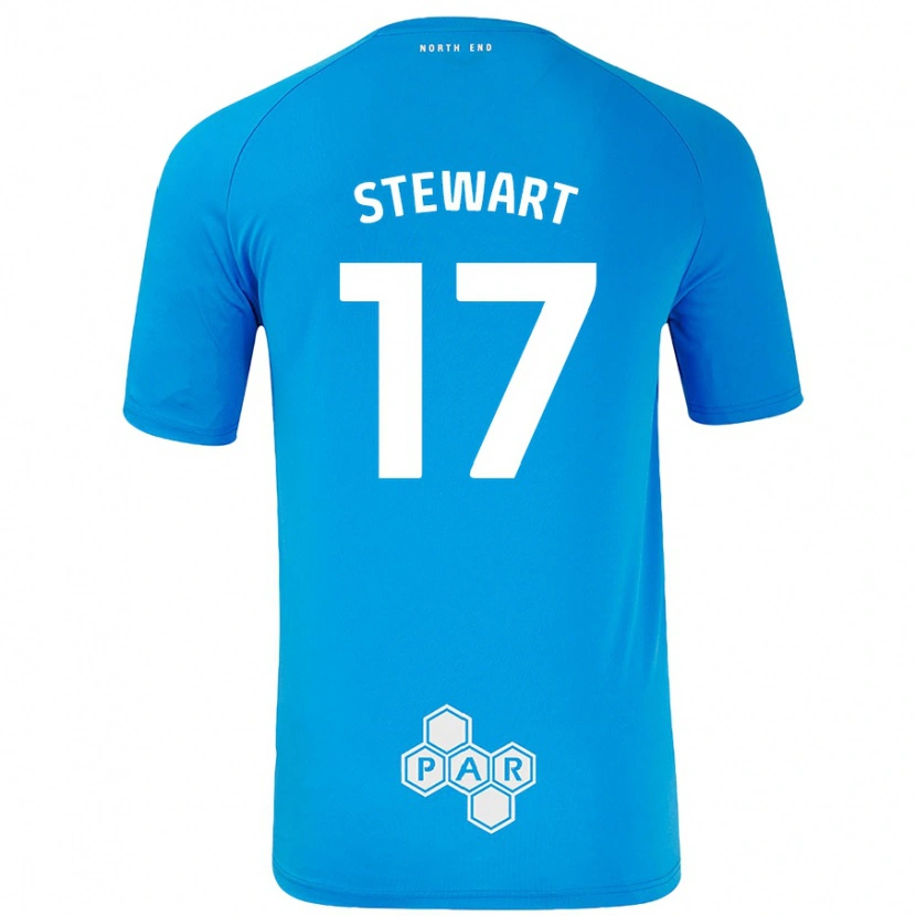 Danxen Kinderen Layton Stewart #17 Hemelsblauw Uitshirt Uittenue 2024/25 T-Shirt