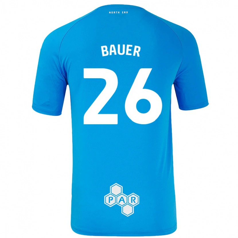 Danxen Kinderen Patrick Bauer #26 Hemelsblauw Uitshirt Uittenue 2024/25 T-Shirt